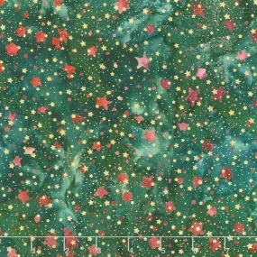 Artisan Batiks Holiday Moments - Stars Holiday Metallic Yardage