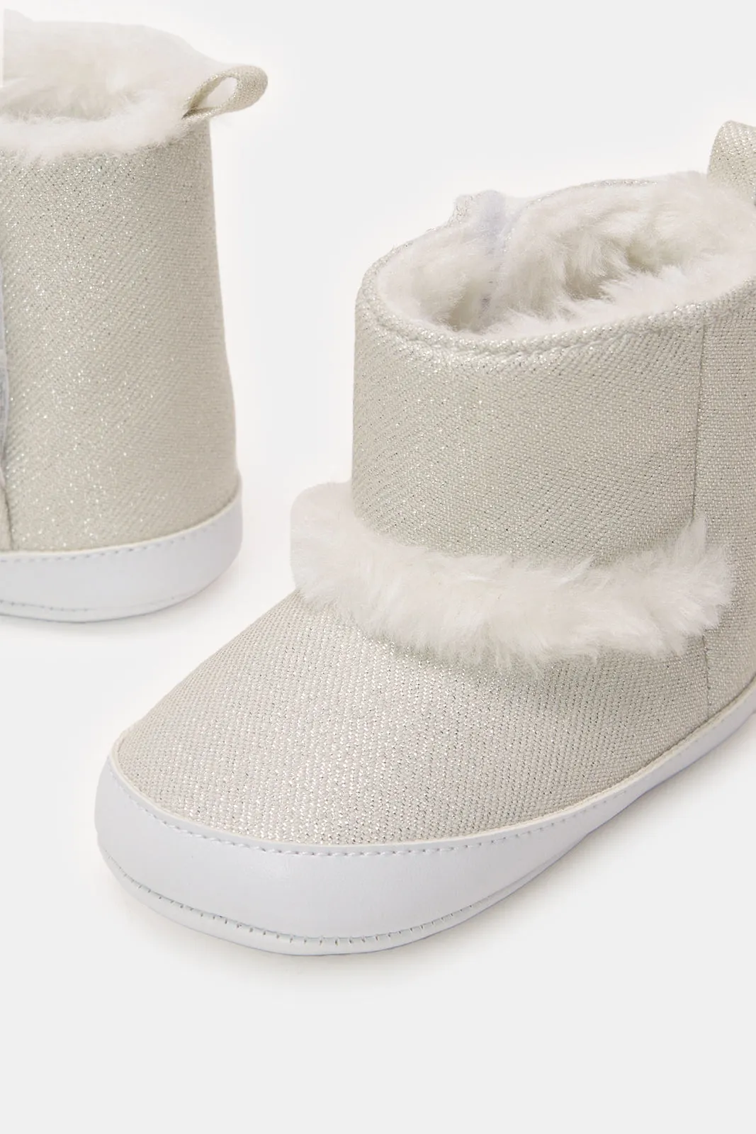 Baby Cream Fur Detail Bootie