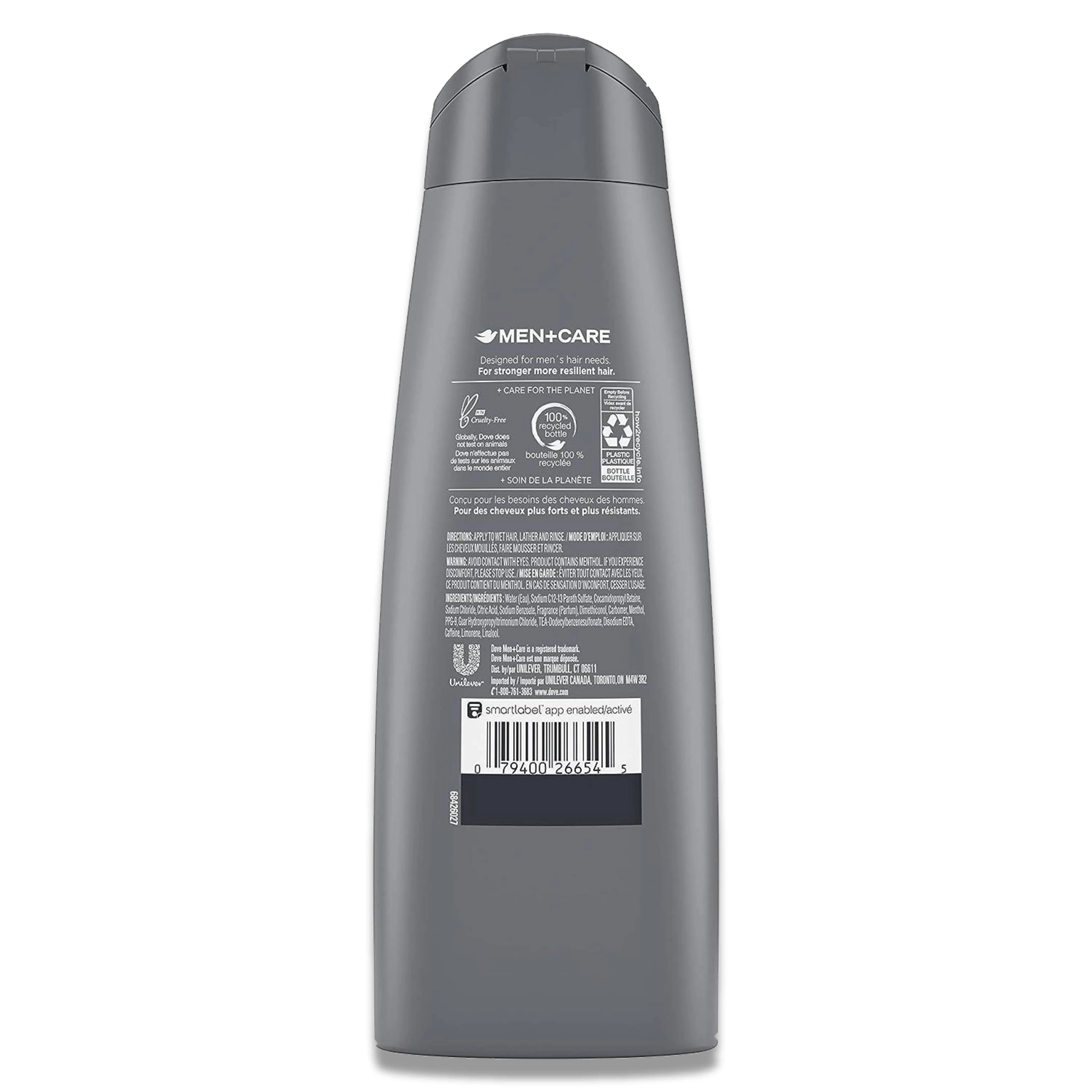 Dove - Men   Care, 2 in 1 Shampoo   Conditioner, Fresh   Clean, Caffeine   Menthol - 12 Oz - 6 Pack