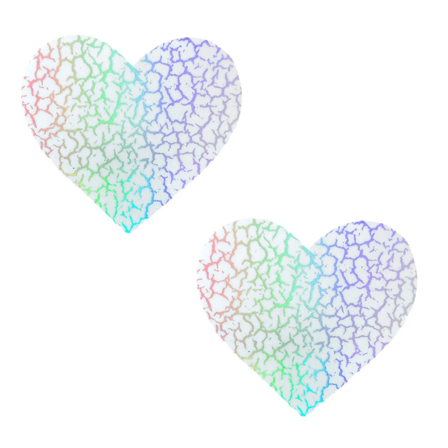 Glow in the Dark Synaptic Storm Holographic I Heart U Nipple Cover Pasties