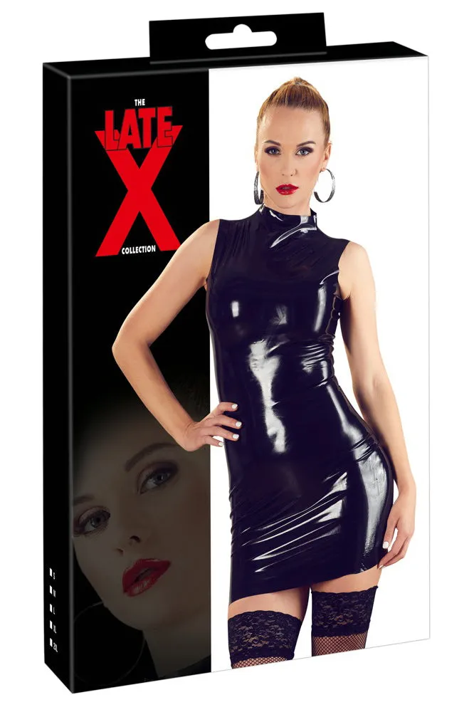 LATE-X Black Latex Dress