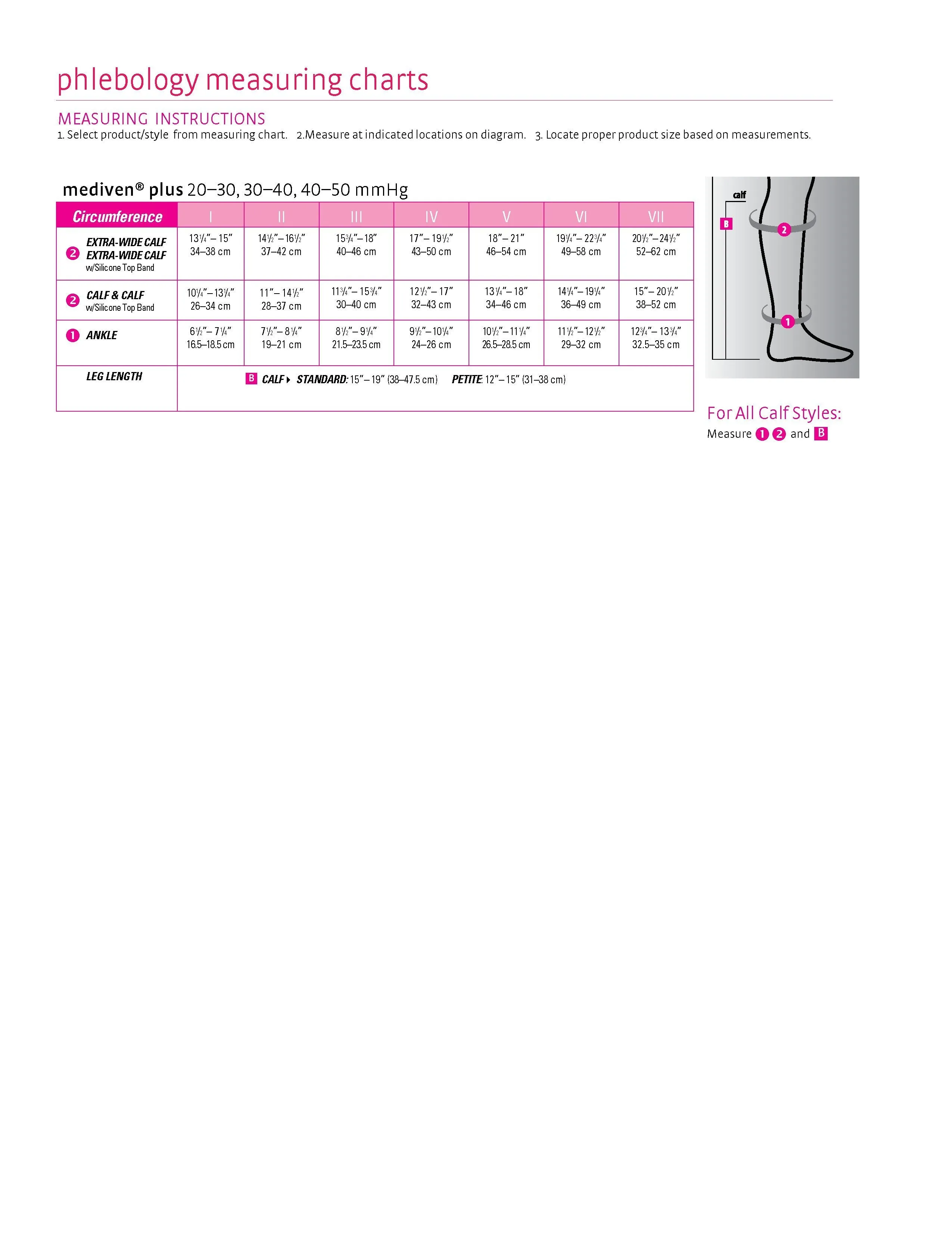 mediven plus, 20-30 mmHg, calf with silicone topband, Open Toe