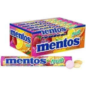 Mentos Chewy Mint Candy Roll, Fruit Flavored, Bulk - 1.32 Oz - 14 ct ea- 15 Pack