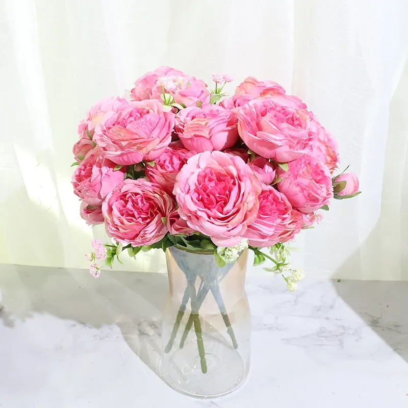 Peony Silk Bouquet Fake Flowers