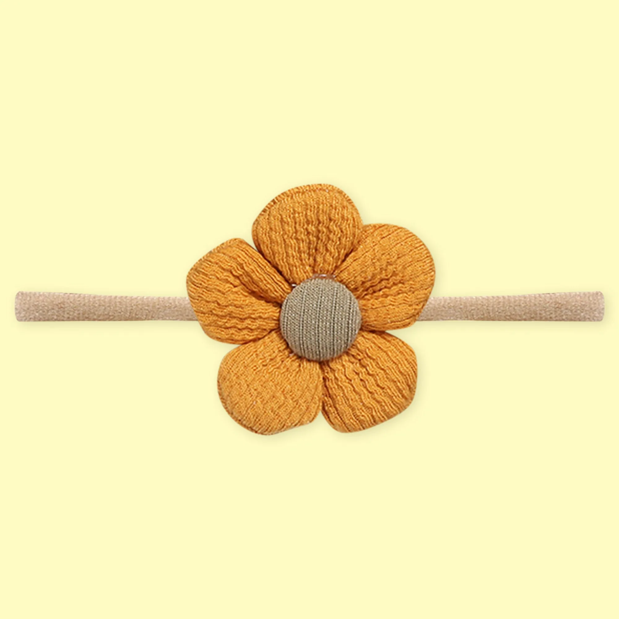 Polka Tots Floral Headbands Set - Orange