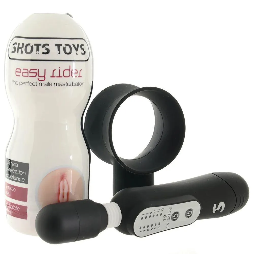 Shots Toys Handheld Masturbator Stroker Twizzle Masturbator Kit Stimulator 4