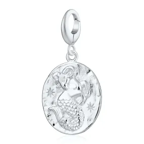 Silver Capricorn Zodiac Charm