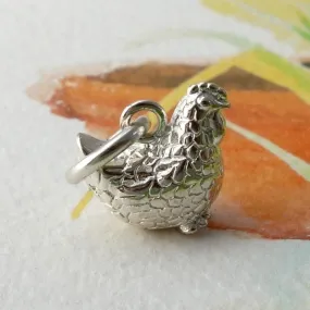 Silver Chicken Charm by Joy Everley