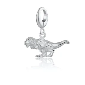 Silver T-Rex Dinosaur Charm