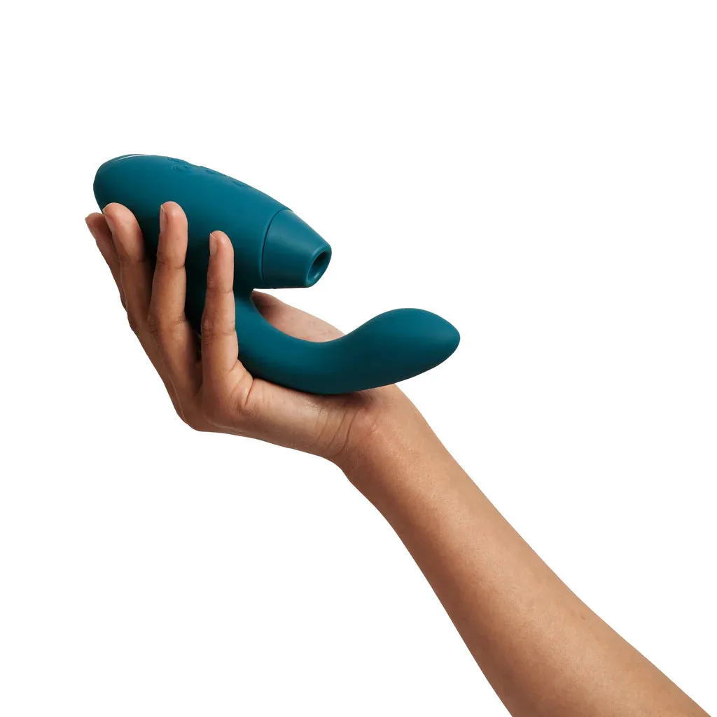 Womanizer Duo 2 Suction Rabbit Vibe in Petrol Blue