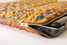 Yellow Vintage Kantha Silk Laptop Sleeve